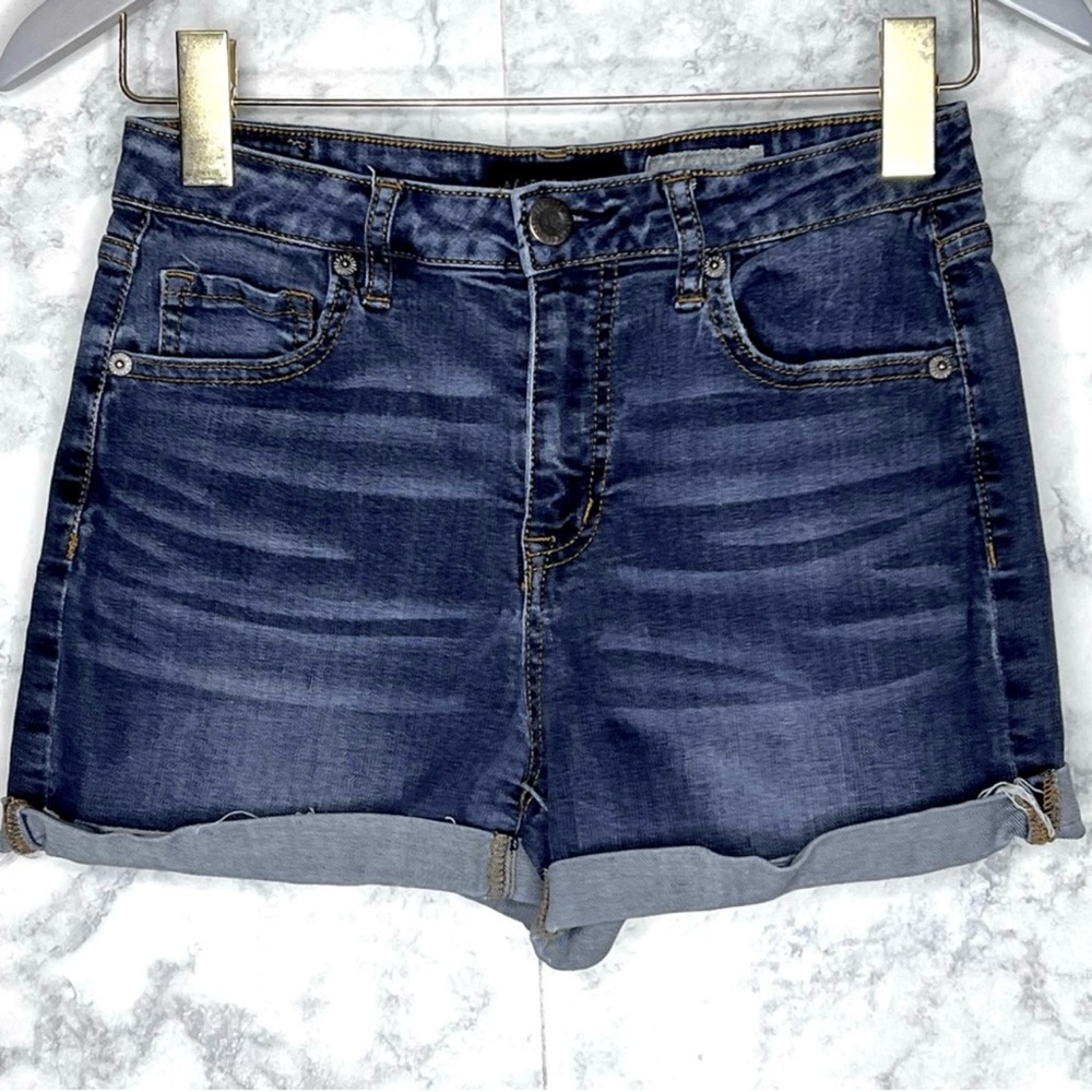 Aeropostale High Rise Distressed Raw Cuff Hem Denim Shorts Women’s 8 - Picture 7 of 7